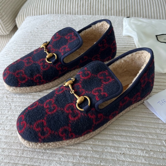 Gucci GG shearling loafers size 39 - Picture 4 of 12